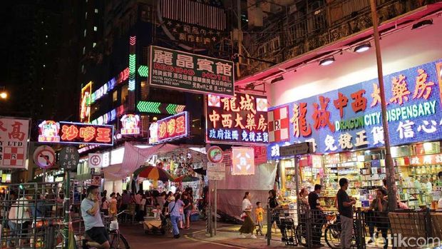Ladies Market Instagenic di Mong Kok, Hong Kong