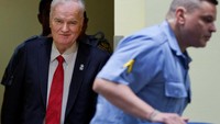 Karena namanya yang lekat dengan peristiwa pembantaian, Mladic dijuluki jagal dari Bosnia.Foto: Reuters