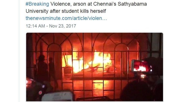 Mahasiswa Bunuh Diri Usai Kepergok Mencontek, Universitas India Dibakar