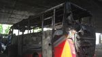 Bangkai Bus yang Ludes Terbakar di Slipi