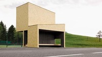 Proyek halte bus ini merupakan ide dari asosiasi budaya lokal Krumbach. Mereka mengundang 7 arsitektur dunia ternama untuk mendesain pemberhentian bus di desa mereka (CNN)