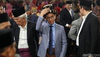 Gibran datang ke lokasi pesta adat di Kompleks BHR-Tasbi, Medan, Sumatera Utara, Jumat (24/11/2017).