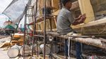 Foto: Mengintip Bengkel Reparasi Kapal di Muara Angke