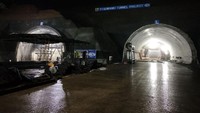 Progresnya pengerjaannya saat ini, sudah tembus 162 meter untuk terowongan kiri dan 96 Meter di terowongan kanan. Pool/PUPR.
