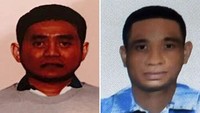 Sketsa kiri dirilis oleh Kapolda Metro, Jumat (24/11) kemarin. Sketsa kanan dirilis Kapolri pada 31 Juli 2017 lalu. Ada sejumlah beda keterangan, seperti usia, tinggi badan, dan pakaian yang dikenakan. Foto: Repro dari sketsa wajah yang dirilis Polri.