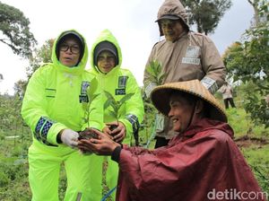 Polres Bandung Tanami 425 Hektare Lahan Perhutani yang Rusak