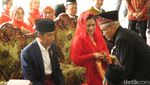 Momen Jokowi-Iriana Disambut Manortor Mundur