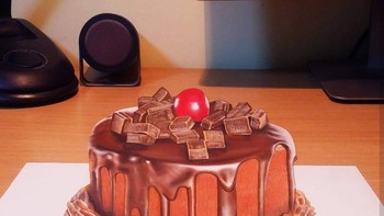 Lukisan kue ulangtahun. (Foto: Nikola Culjic)