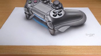 Lukisan kontroler PlayStation. (Foto: Nikola Culjic)
