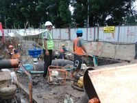 Air Sempat Menyembur di Proyek Underpass Mampang, Kini Sudah Teratasi