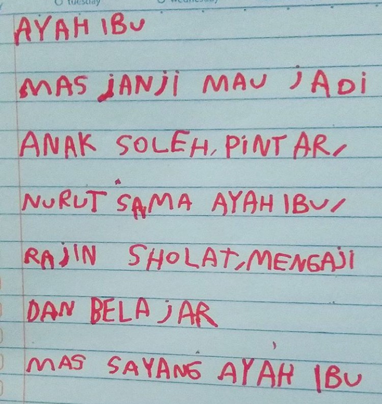 Foto: So Sweet! Surat-surat dari Anak untuk Ayah Bundanya