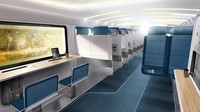 Akan ada ruangan untuk hiburan, traveler bisa nonton tv layar lebar sampai puas. Desain ini dibuat oleh Deutsch Bahn, sebuah perusahaan kereta api dari Jerman. (dok. Deutsche Bahn)