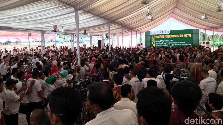 Jokowi Bertemu Petani Sawit dan Bagikan Sertifikat Tanah di Sumut Jokowi Bertemu Petani Sawit dan Bagikan Sertifikat Tanah di Sumut