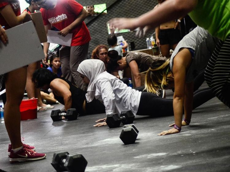 Foto: Para Wonder Woman di Kontes Adu Kebugaran