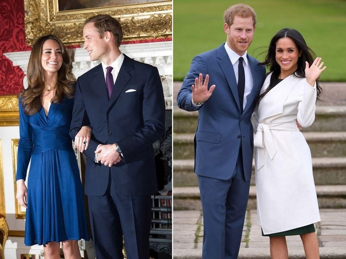 Pangeran William, Kate Middleton, Pangeran Harry dan Meghan Markle