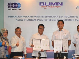 Antam Gandeng Sucofindo Eksplorasi Batu Bara di Sumsel