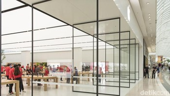 Apple menggunakan pintu pivot dengan ukuran 4,2 meter. Foto: Broadsheet/Pate Dillon