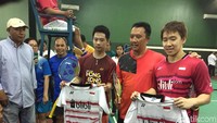 Kevin/Marcus tak tergoda untuk mencetak rekor baru. Mereka bakal menikmati gelar juara keenam itu lebih dulu. (Femi Diah/detikSport)