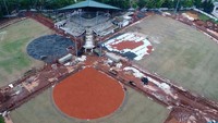 Jelang Asian Games XVIII yang akan dimulai 18 Agustus 2018, seluruh konstruksi infrastruktur yang dikerjakan oleh Kementerian Pekerjaan Umum dan Perumahan Rakyat (PUPR) ditargetkan akan selesai bertahap hingga rampung seluruhnya akhir Desember 2017. Pool/Kementerian PUPR.