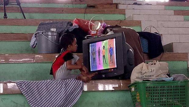 Pengungsi Gunung Agung Padat GOR Swecapura, Ini Penampakannya