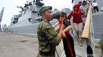 Foto: Kapal Penghancur Rusia Bersandar di Pelabuhan Tanjung Priok