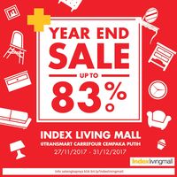 Diskon Akhir Tahun Hingga 83% di Index Living Mall Cempaka Putih