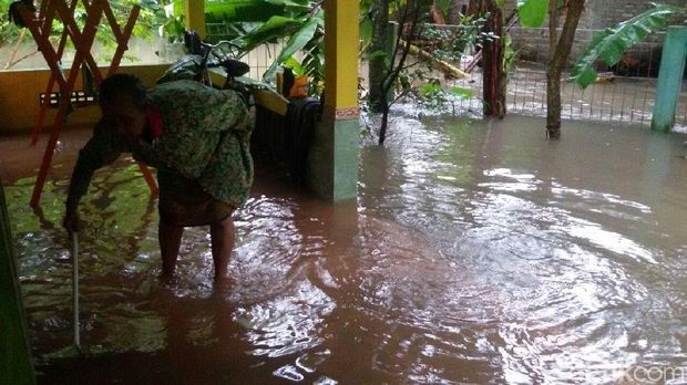 Banjir di Kecamatan Pundong, DIY. 