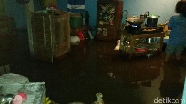 Air masuk ke rumah warga di Kecamatan Pundong, Bantul. 