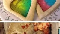 Mungkin saat memanggang kue hati ini, sang pembuat sedang patah hati jadi seperti itu lah hasilnya. Foto: Istimewa
