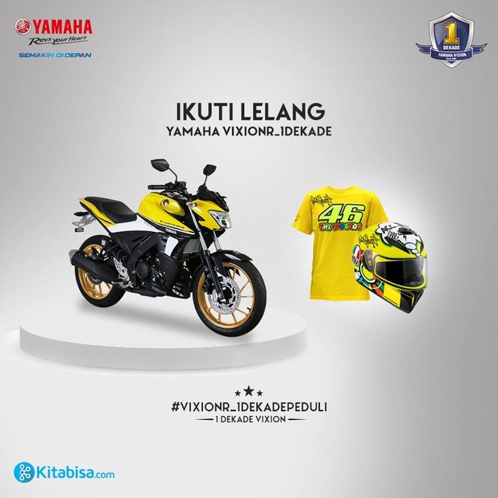Rayakan 1 Dekade Vixion, Yamaha Lelang Vixion R Lewat Facebook