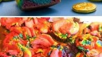Rainbow cupcakes seharusnya lucu dan menggemaskan. Tapi yang ini malah seperti cupcake yang tidak sengaja terduduki orang. Foto: Istimewa