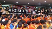 Dalam operasi ini polisi menyita barang bukti yakni 29,94 kg sabu, 72,19 kg ganja, 17.100 pil ekstasi, 28,51 gram heroin, 600 butir Happy Five dan 11,83 Kg tembakau gorila.  (Foto: Denita Matondang/detikcom)