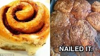 Ups, roti cinnamon yang satu ini benar benar tak berbentuk. Enaknya makan dari sebelah mana dulu ya jika bentuknya begini? Foto: Istimewa