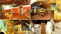 Bagian dalamnya didekorasi dengan melapisi dinding dengan kayu secara menyeluruh dari bagian kockpit hingga ekor. Funiture yang digunakan merupakan hasil kerajinan kayu yang didatangkan langsung dari Jawa, Indonesia. Snopes/Istimewa.