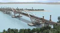 Jembatan yang membentang di atas Teluk Youtefa ini akan menjadi ikon baru kota Jayapura. Dok. Ditjen Bina Marga.