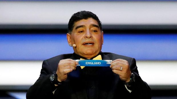 Diego Maradona pernah mengantarkan timnas Argentina juara Piala Dunia 2018. (