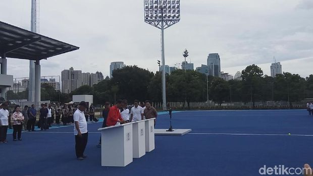 Presiden Joko Widodo meresmikan 4 venue Asian Games, Sabtu (2/12/2017)
