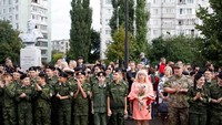 Taruna nantinya yang lulus, akan bergabung dengan militer dan lembaga penegak hukum Rusia. (Reuters/Eduard Korniyenko)