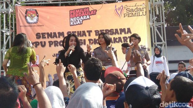 Bangun Kesadaran Warga, KPU DKI Sosialisasi Pemilu 2019 di CFD