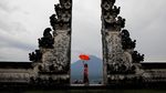 Penampakan Gunung Agung dari Candi Lempuyang Hari Ini