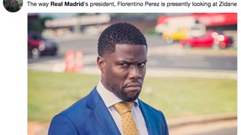 Pria ini digambarkan mewakili sosok presiden Madrid Florentino Perez yang mulai marah pada Zidane. Foto: istimewa