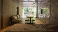 Bangunan ini didesain oleh sebuah perusahaan arsitektur, Planet Creation, berhasil menciptakan keseimbangan yang unik antara material kasar yang hangat, dengan memadukan kayu pada lantai dan dinding beton. Istimewa/Inhabitat.