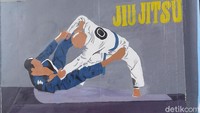 Seperti mural bergambar cabang olahraga jujitsu (Foto: Eva Safitri/detikcom)