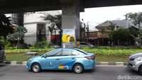 Penampakan tiang JLNT Casablanca, Jakarta Selatan pada Selasa (5/11/2017). Mural ini dilukis oleh siswa siswi SMK di Jakarta (Foto: Eva Safitri/detikcom)