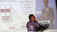 Bambang Brodjonegoro memberikan sambutan.