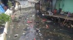 Before-After Kali Jati Bunder yang Dibersihkan Pasukan Oranye
