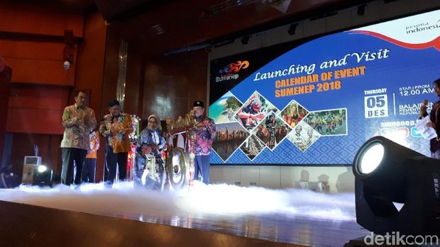 Suasana launching and visit Sumenep 2018 di Gedung Sapta Pesona (Randy/detikTravel)