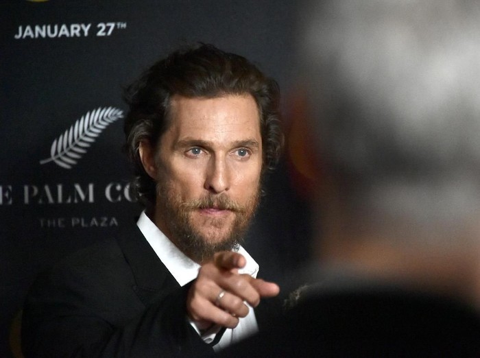 NEW YORK, NY - JANUARY 17:  Actor Matthew McConaughey attends The World Premiere of Gold hosted by TWC - Dimension with Popular Mechanics, The Palm Court & Wild Turkey Bourbon at AMC Loews Lincoln Square 13 theater on January 17, 2017 in New York City.  (Photo by Mike Coppola/Getty Images)