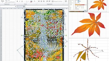 Yang bikin terpukau adalah cara ia melukis. Bukan dengan kertas, kuas atau cat warna melainkan melalui aplikasi Microsoft excel. (Foto: Tatsuo Horiuchi)