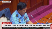 Marsekal Hadi lalu menyampaikan visi dan misinya di hadapan para anggota DPR. Saat sesi pendalaman, sesi berlangsung tertutup (Foto: screenshot CNN Indonesia)